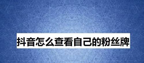 抖音粉丝灯牌如何快速增加？（教你掌握这些技巧，让你的粉丝量翻倍）