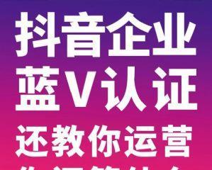 抖音企业认证与蓝V认证有何区别（企业认证和个人认证的不同）